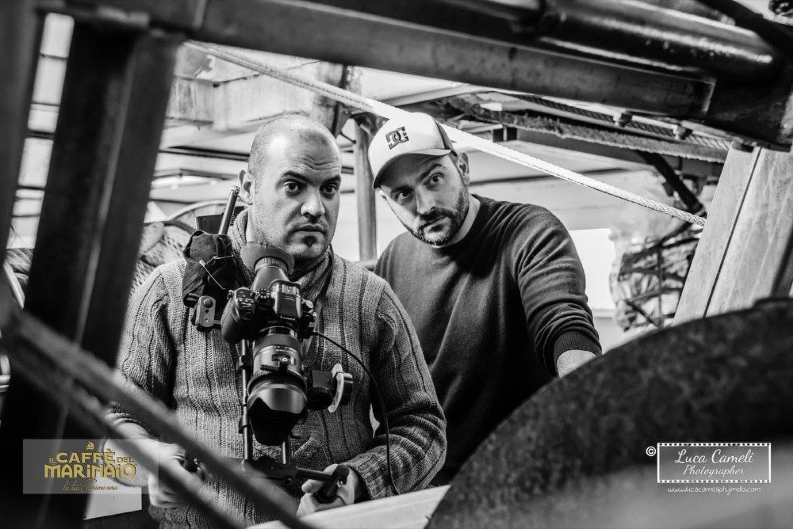 Ripresa con lo stabilizzatore sul set di Il caffè del marinaio