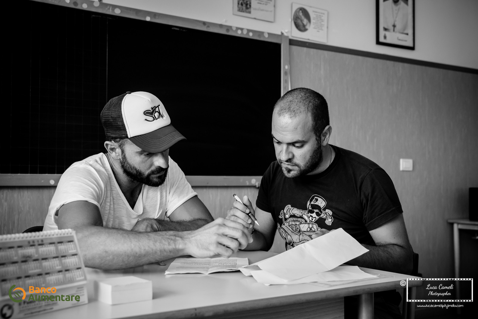 Preparazione della scena sul set di Il dono