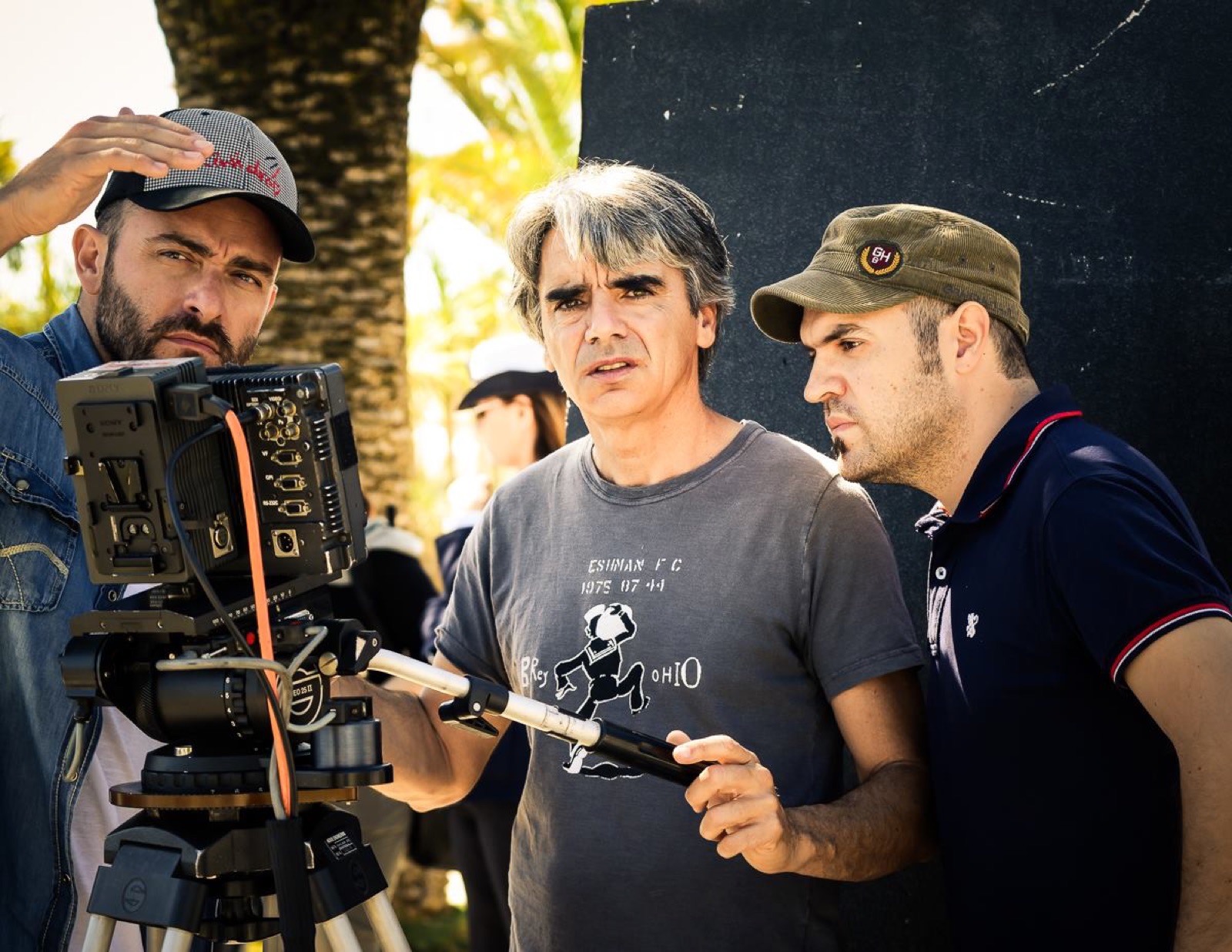 Inquadratura alla macchina da presa sul set dello spot Regione Marche